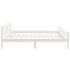 Estructura de cama madera maciza blanca 200x200