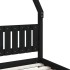 Estructura de cama para niños madera de pino negro 80x200