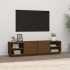 Mueble de TV madera maciza de pino marrón miel 156x40x40