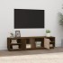 Mueble de TV madera maciza de pino marrón miel 156x40x40