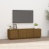 Mueble de TV madera maciza de pino marrón miel 140x40x40