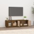 Mueble de TV madera maciza de pino marrón miel 140x40x40