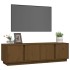 Mueble de TV madera maciza de pino marrón miel 140x40x40