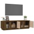 Mueble de TV madera maciza de pino marrón miel 140x40x40