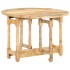 Mesa de comedor redonda de madera maciza de mango 110x76