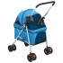 Cochecito para perros plegable tela oxford azul 76x50x100