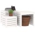 Set de cajas de jardín 3 piezas madera maciza de pino