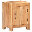 Mesita de noche de madera maciza de acacia 40x30x50 cm