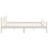 Estructura de cama madera maciza blanca King Size 150x200