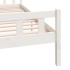 Estructura de cama madera maciza blanca King Size 150x200