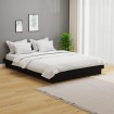 Estructura de cama de madera maciza negro 140x190 cm