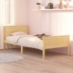 Estructura de cama madera maciza de pino 90x200 cm