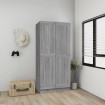 Armario de madera contrachapada gris Sonoma 82,5x51,5x180 cm