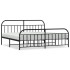 Estructura de cama cabecero y estribo metal negro 200x200