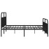 Estructura de cama cabecero y estribo metal negro 200x200