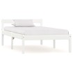 Estructura de cama de madera maciza de pino blanco 100x200 cm