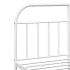 Estructura cama metal con cabecero y estribo blanco 180x200