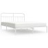 Estructura de cama con cabecero metal blanca 160x200