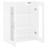 Armario de pared blanco brillante 69,5x34x90