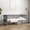 Sofá cama madera maciza de pino gris 80x200 cm