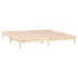 Estructura de cama con LED madera maciza 140x190