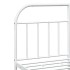 Estructura de cama de metal con cabecero blanco 180x200