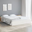 Estructura de cama de madera maciza blanca 135x190 cm