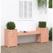 Banco con jardineras madera maciza de abeto Douglas 180x36x63cm