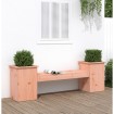 Banco con jardineras madera de abeto Douglas 184,5x39,5x56,5 cm