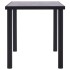 Mesa de comedor de MDF negro y gris hormigón 140x70x75