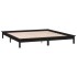 Estructura de cama con LED madera maciza negra 120x200