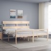 Cama para personas mayores con cabecero madera maciza 200x200cm