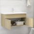 Mueble con lavabo madera de ingeniería roble