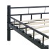 Estructura de cama de acero negro 200x200