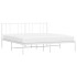 Estructura de cama con cabecero metal blanca 200x200