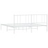 Estructura de cama con cabecero metal blanca 200x200