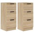 Aparadores 2 uds madera contrachapada roble Sonoma 30x30x70