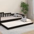 Estructura de cama madera maciza de pino negro 100x200