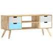 Mueble para TV de madera maciza de mango 110x35x48 cm