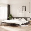 Estructura de cama madera maciza gris 200x200 cm