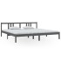 Estructura de cama madera maciza gris 200x200