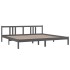 Estructura de cama madera maciza gris 200x200