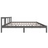 Estructura de cama madera maciza gris 200x200