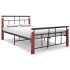 Estructura de cama metal y madera maciza de roble 130x200