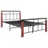 Estructura de cama metal y madera maciza de roble 130x200