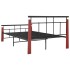 Estructura de cama metal y madera maciza de roble 130x200