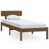 Estructura de cama madera pino individual marrón miel 90x190