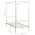 Estructura de cama con dosel metal blanco 100x200