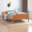 Estructura de cama madera maciza pino marrón miel 120x200 cm