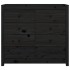 Armario auxiliar madera maciza de pino negro 100x40x90